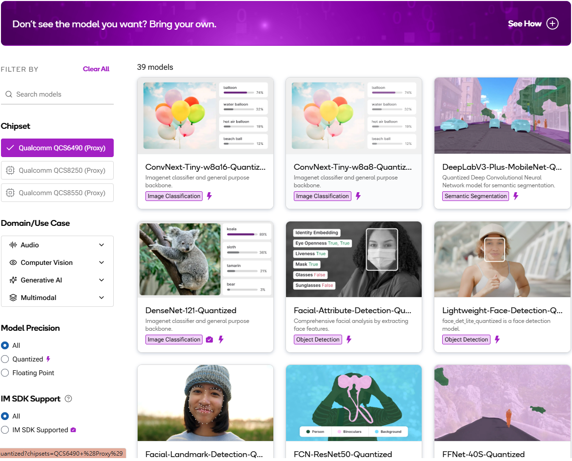 AI Hub 支援裝置畫面